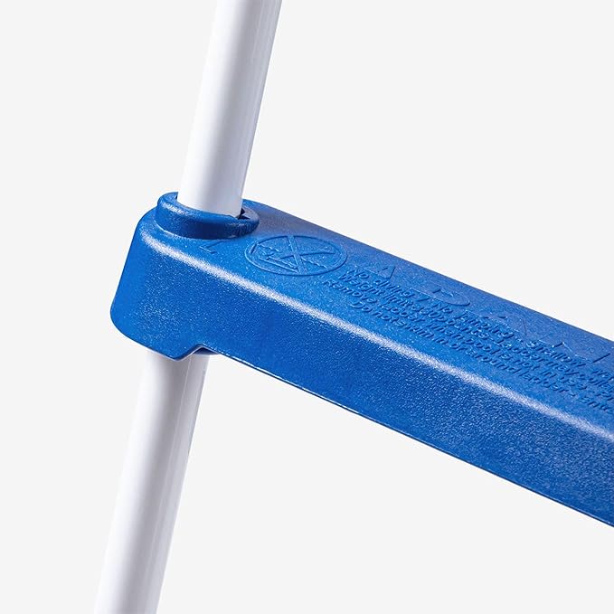 Funsicle 52 Inch SureStep 3 Stair Lightweight Steel Outdoor Above Ground Swimming Pool Ladder with Non Slip Feet for Outdoor Use, Blue/White