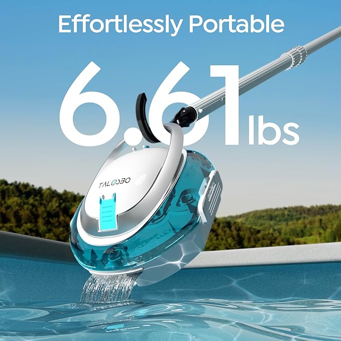 S2 Robotic Pool Cleaner – Dual-Layer Filtration, 90-Min Runtime, Powerful Cordless Pool Vacuum for Above-Ground & Flat Pools, Efficient Debris Removal & Auto-Parking Design