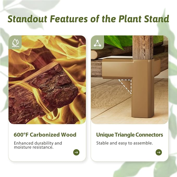 GENTINGBRO Plant Stand Indoor Outdoor 63" Tall Plant Shelf for Plants 12-Tier Large Plant Sheves for Living Room Heavy Duty Plant Rack Garden Balcony Patio Hanging Planter