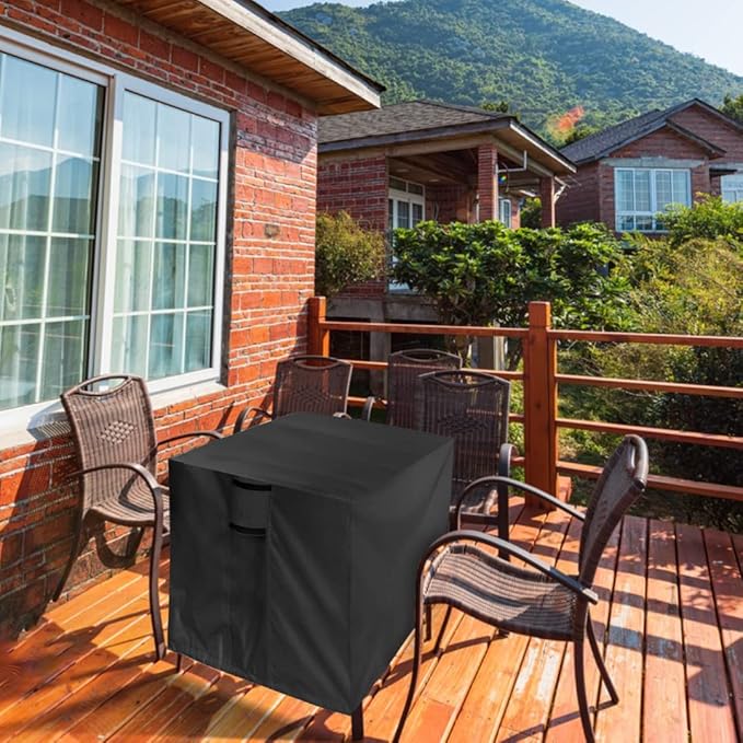 Outdoor Table Cover for Patio Bar Height Table,36 Inch Square Outdoor Bistro High Top Table Cover,Waterproof Patio Furniture Covers for Small Tall Table - 36 X 36 X 28 Inch
