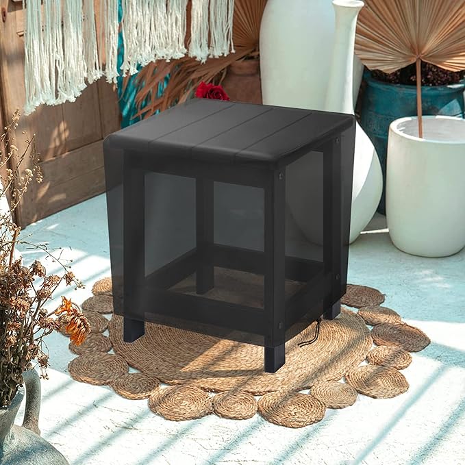 Outdoor Furniture Cover Small,15 Inch Square Patio Table Covers,Waterproof Outside Small Side Table Cover - 15 X 15 X 18 Inch