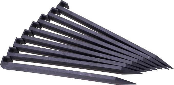 Landscape Edging Spikes, 30 Pcs 10 Inch Garden Spikes Anchoring Spikes for Paver Edging, Weed Barriers, Turf, Tent, Weed Barrier, Timber, Carpentry, Tent etc. (30, Black)