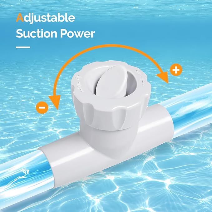 VINGLI Pool Vacuum Cleaner Automatic Sweeper Swimming Pool Creepy Crawler Vacuum with 33FT Hoses (Gray&White)