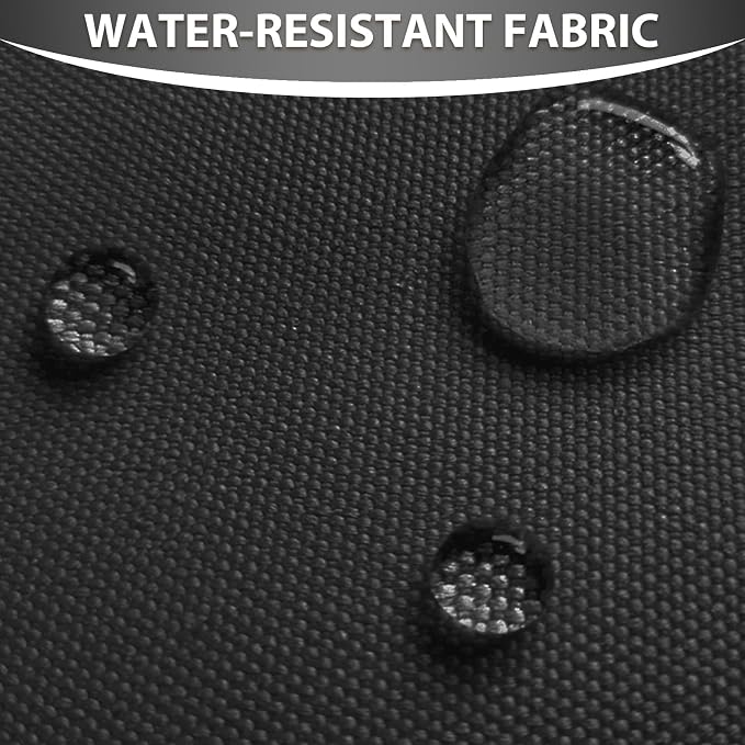 Waterproof Canvas Fabric by The Yard 58inch 600D Upholstery Material Polyester Fabric Outdoor Water Resistant Fabric for Sewing Chair Patio Cushion Purse Bag Interior, Pre Cut 3 Yard Black