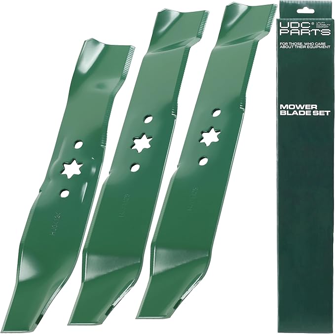 UDC Parts 942-0611A 942-0612A Mower Blades Replacement for LT1045 Cub Cadet 46'' Deck Lawn Mower Tractor LT1046 742-0611A 742-0611 742-0612A 742-0612 Troy Bilt 742-04125/3 Pack Mulching