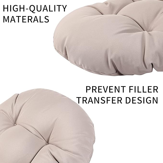 Enipate Weather Resistant Adirondack Chair Cushions High Back Indoor Outdoor Patio Tufted Lounge Cushion Seat Pads