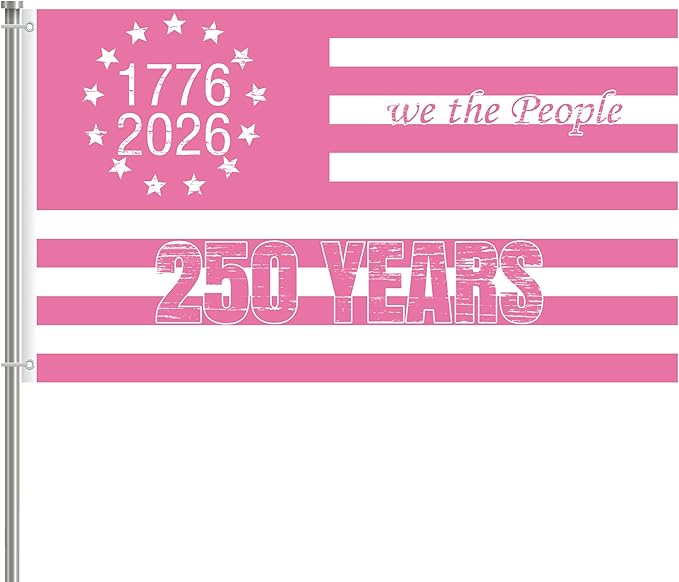 250 Anniversary USA Flag 3x5 Ft 250th Anniversary Flag We The People 1776-2026 250 Years Birthday Patriotic Decor for Outdoor Front Door Porch Wall (C)
