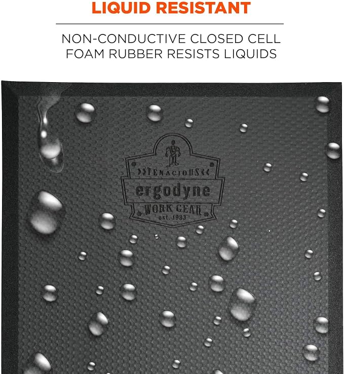 Ergodyne ProFlex 391 Kneeling Pad, Lightweight Kneeling Mat, Thin Foam Knee Cushion, XL, 18" x 36" x 0.5", Black
