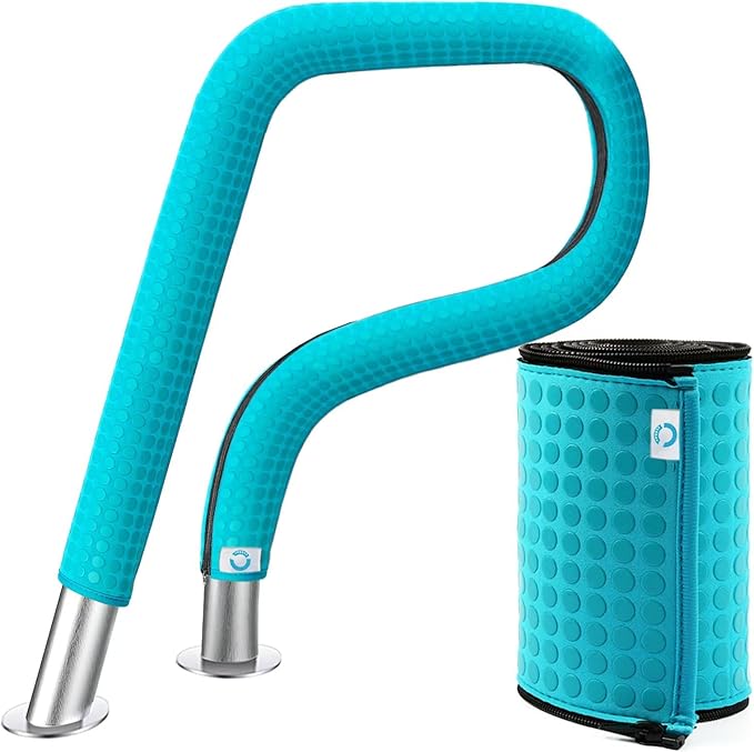 Pool Handrail Cover, 4 Feet Neoprene Zippered Pool Handle Covers, Slip Resistant Rail Grip for Swimming Pool Hand Railing Cover Cyan