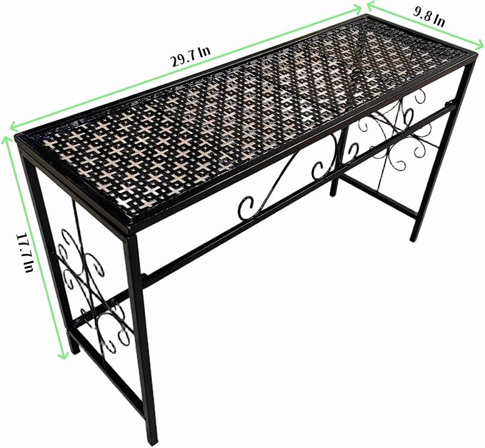 2 Tier Metal Plant Stand, Ladder Flower Pot Holder Plant Stands, Stackable Heavy Duty Tall Plant Shelf Flower Pot Holder for Patio Garden Corner Balcony Living Room (1 Tier H17.7 In-Black)