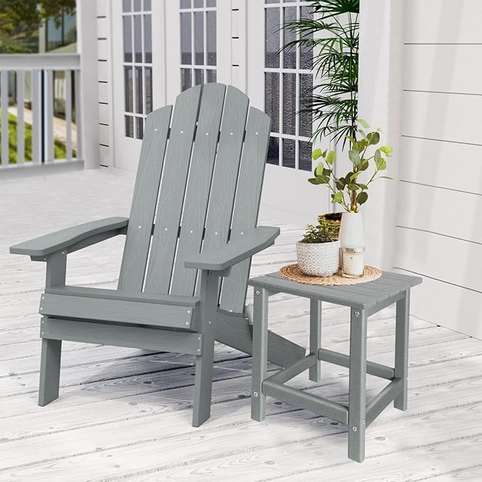 GARDENSTAR Outdoor Side Tables Adirondack, HDPE Small Table for Patio,Outside End Table for Porch, Deck, Pool, Weather Resistant/Easy Maintenance