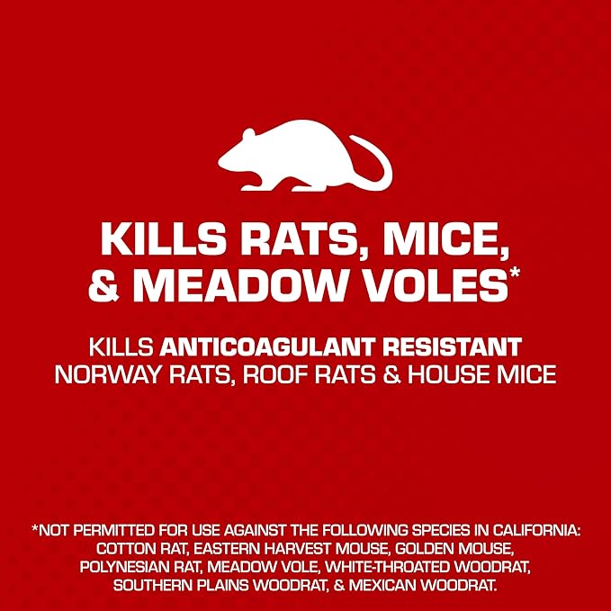 Tomcat with Bromethalin Bait Chunx Pail - Rat & Mouse Bait, Rat and Mice Control for Agricultural Use and Professional Applicators, 4.25 lbs.