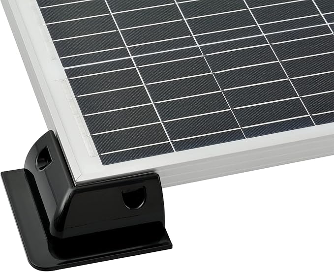 Spartan Power ABS Drill Free Solar Panel Mount 6 Piece (Black) Great for RV's, Vans, Trailers, Buses, Skoolies, Boats