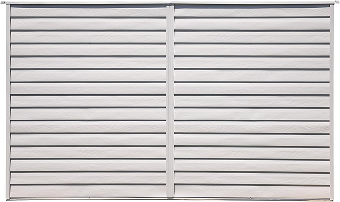 Arrow Select 10' x 4' Outdoor Lockable Steel Storage Shed Building, Flute Grey