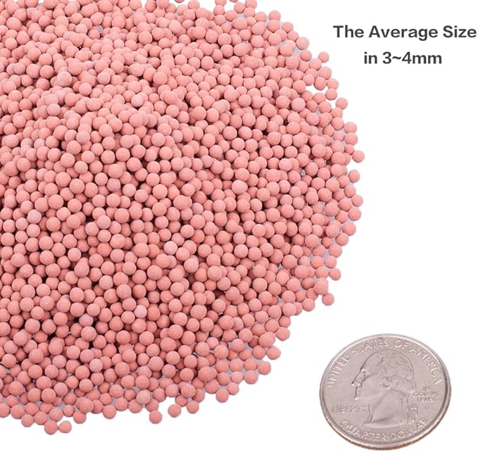 12 LB Clay Pebbles, 1/8'' Gardening Ceramsites Growing Media for Succulents Orchids, Aquaponics, Aquaculture Hydroponics. Ceramsite Clay Rocks Decor Cultivation, Leca for Plants