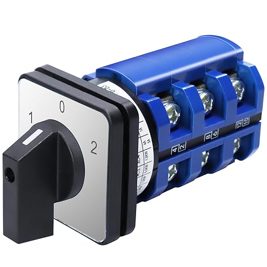 Multi-Transfer Switch AC 660V 63A 3 Positions 12 Terminals - Changeover Selection Switch for RV, Camper and Boat