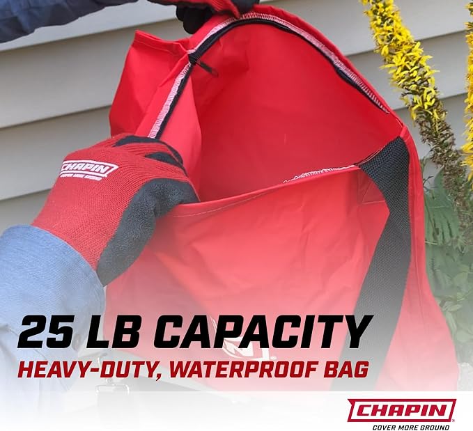 Chapin 84700A 25-Pound Professional Handheld Bag Seed Spreader with Waterproof Bag,Enclosed Gears,Rear Baffle,Adjustable Shoulder Strap and Multiple Spread Options,Red,(Pack of 2)