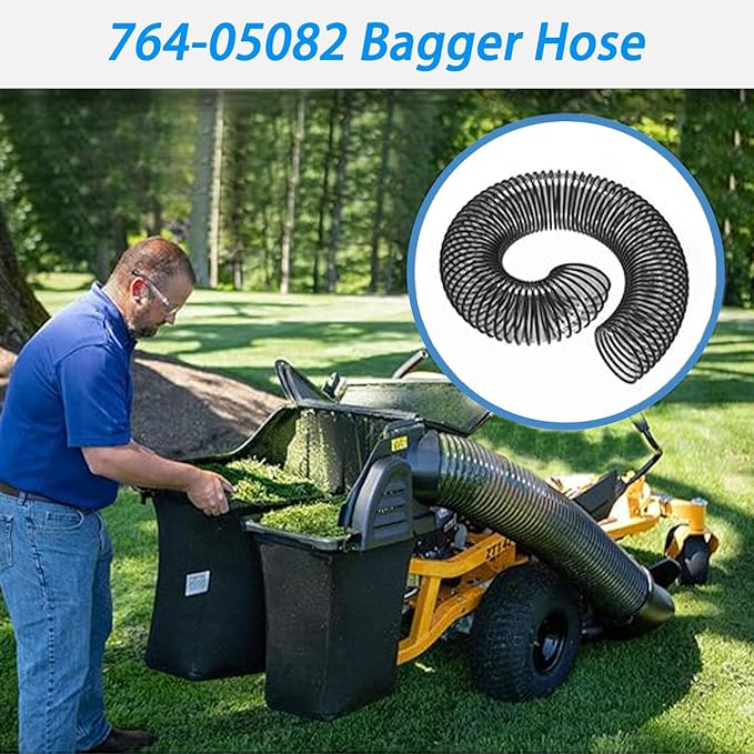 kerlista Replacement Parts 764-05082 Bagger Flex Hose Lawn Tractors Hose Grass Catcher Hose Compatible with cub Cadet Lawn Bagger MTD RZT Lawn Tractors Most Bland Tractors movwers