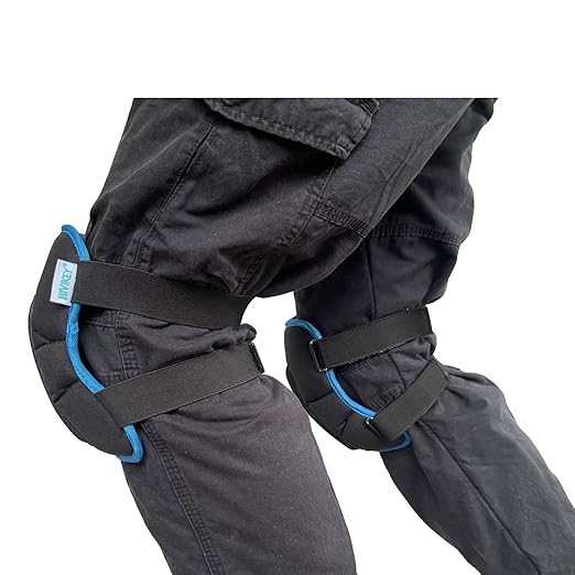 Work Knee Pads Made of Tear Resistant Oxford Cloth and Durable Rubber|Waterproof and Breathable Suitable for Mechanical Repairs and Yard Work|With Adjustable Straps Blue