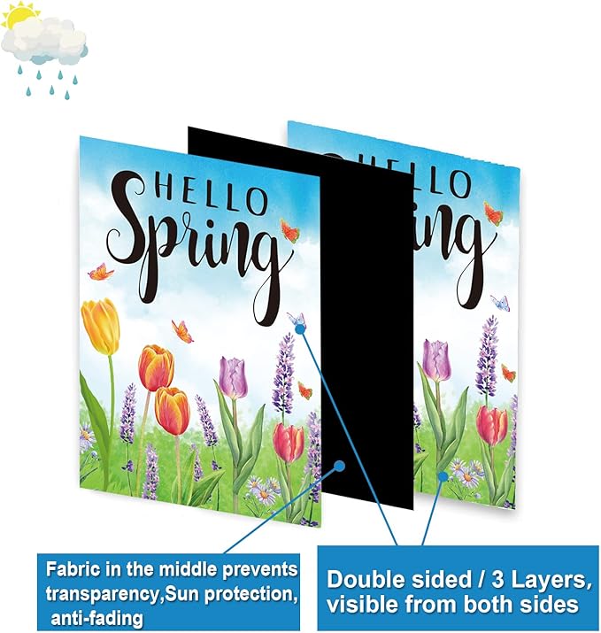 Pating Seasonal Garden Flags Set of 12 Double Sided 12 x 18 Inch, Small Yard Flags for Outside, Christmas Halloween Easter Valentine's Day Outdoor Decor, Holiday Garden Decorations for All Seasons