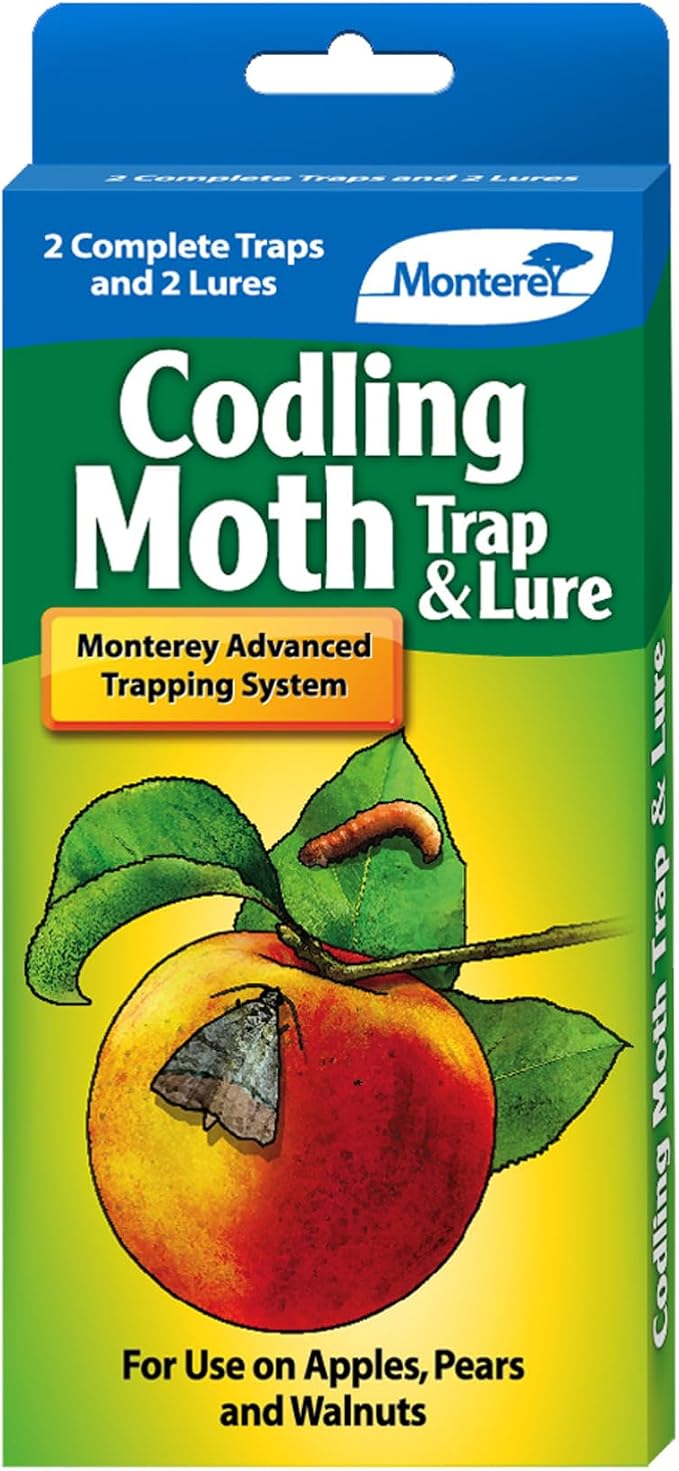 Monterey Codling Moth Trap & Lure - Organic, Pesticide-Free Fruit & Nut Tree Control for Apples, Pears, Walnuts, and Quince
