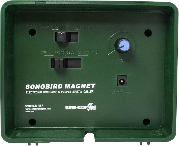Bird-X Songbird Magnet, Bird Caller Device to Bring Birds to Your Yard, Water-Resistant, Easy to Install, Covers up to 4,000 sq. ft., 6.75" x 5.5" x 3.5"