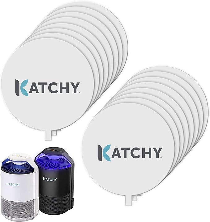 Katchy Original and Midnight Glue Board Refills (16 Pack) – Catcher & Killer for Mosquito, Gnat, Moth & Fruit Fly – Indoor Flying Insect Trap Glue Board Refills – Non-Zapper Traps for Buzz-Free Home