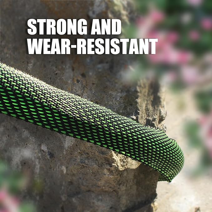 Garden Hose 100 FT, Heavy Duty Water Hose with Aluminum Fittings, Puncture Proof All-weather, Ultra-Lightweight and Flexible, Watering and Cleaning for Outdoor, Lawn