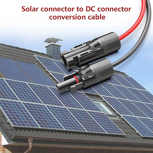 Solar Connector to XT60 Adapter Extension Cable Solar Panel 60W 110W 160W 220W 400W, Compatible with Anker Powerhouse ECOFLOW River Delta Rockpals Solar Generator 11Ft