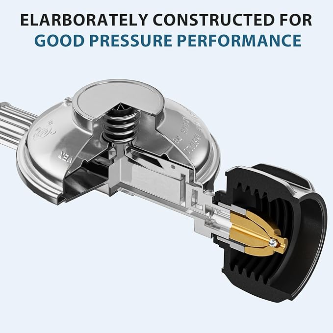 6 Feet Propane Regulator and Hose for Blackstone 17 & 22 Inch Tabletop Griddle, Connect to 5-20 LB Propane Tank, Stainless Steel