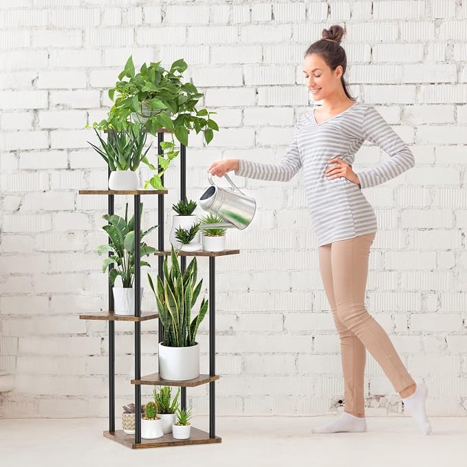 Oppro Plant Stand Indoor Outdoor Set of 2, Tierd Corner Plant Stands Holder, Iron Flower Shelf Display Rack for Window Balcony Garden Patio