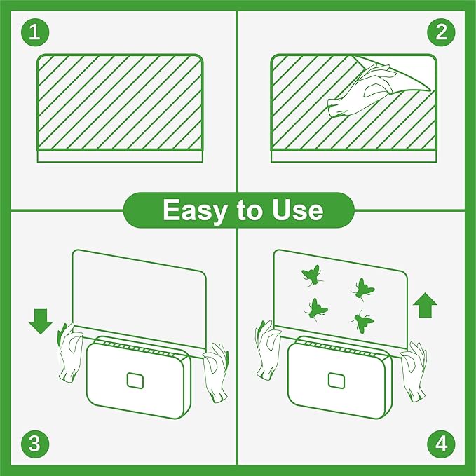 LFSYS 40 Packs Refill Card(Refills Only) for Plug in UV Light Fly Trap, Sticky Board Refills for LFSYS Plug-in Fly Trap