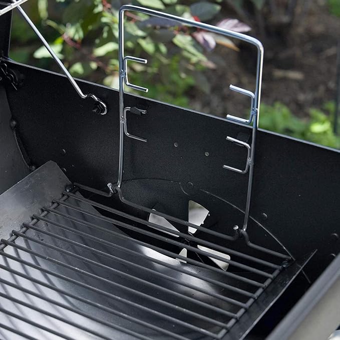 27 Inch Ash Pan Replacement Parts for Char Griller 1224, 1324, 2121, 2222, 2727 and Charbroil Grills, Charcoal Tray with 2pcs Fire Grate Hanger Set