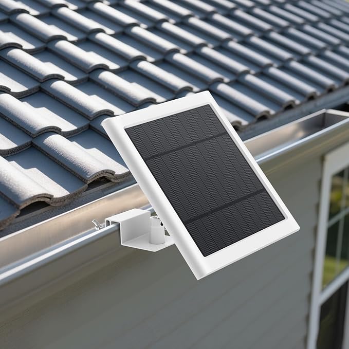 2Pack Gutter Mount for Solar Panel, No Drill Aluminum Alloy Bracket with 360° Rotation, Weatherproof and Rustproof, Easy Installation for Maximum Sunlight Exposure, White