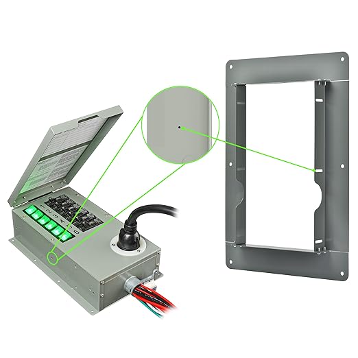 Nature's Generator Transfer Switch 6 Circuits 120/240V 30A Power Transfer Kit+Transfer Switch Flush Mount