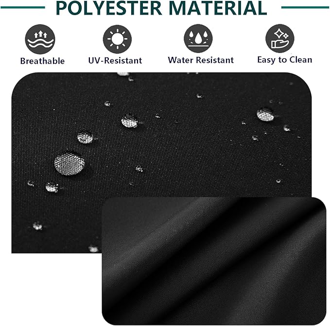 FLYMEI Patio Cushion Covers 20x20x2 Waterproof Outdoor Cushion Cover Replacement 4Packs Outdoor Seat Cushion Slipcover for Rattan Chair Sofa, Black