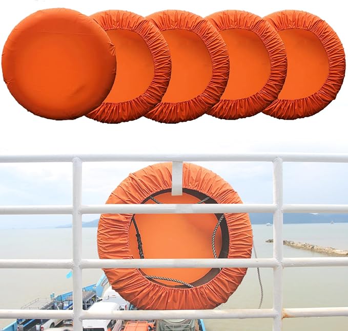 Boat Ring Life Buoy Cover - Swimming Pool Lifebuoy Protective Sleeves from Scuffs & Scratches Accessories, 37" Diameter