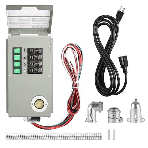 Nature’s Generator Power 15A Transfer Switch Kit 4 Circuits, Indoor UL Approved
