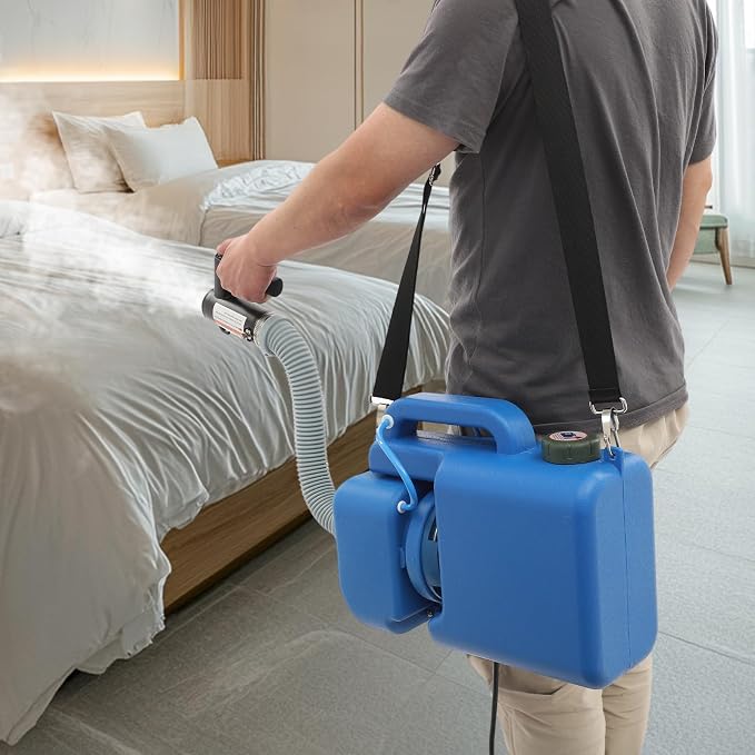 Bacocoo 8L Electric ULV Cold Fogger Machine with Backpack Mist Atomizer, Adjustable Flow Rate Electric Atomizer Sprayer, Large Area Spraying for Home Indoor and Outdoor.