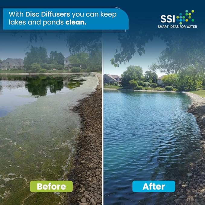 Thunder Parts ECO270-E | 9” EPDM - Fine Bubble Disc Diffuser | Aeration for Ponds, Lakes, Wastewater Treatment, Aquaculture and More. SSI Aeration Original (4 Pack)