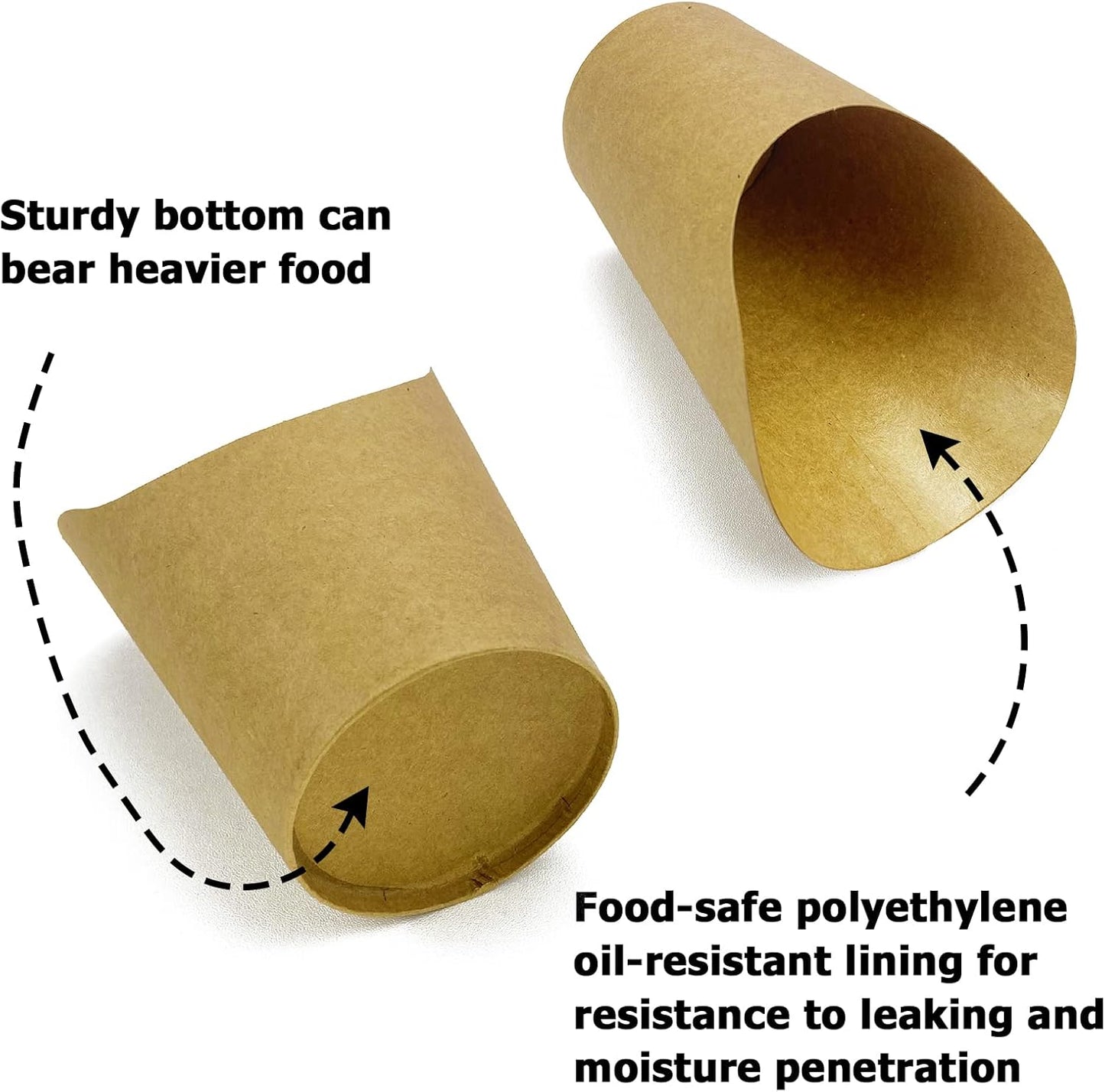 CAMKYDE 50 Pcs French Fries Holder, 14oz Disposable Paper French Fry Cups Charcuterie Cups for all Occasions (14oz)