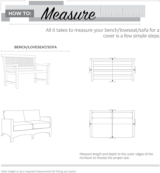 Classic Accessories Veranda Water-Resistant 50 Inch Patio Bench Cover, Patio Furniture Covers