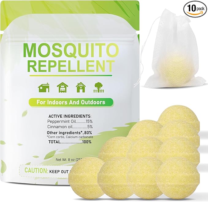 Mosquito Repellent Outdoor Patio, Mosquitoes Repellent Outdoor Powerful, Patio Mosquito Repellent Outdoor for Yard, Camping, Child&Pets Friendly 10 Pack