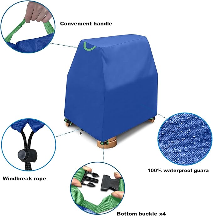 AKEfit Kids Water Table Cover Fits Rain Showers Splash Pond Water Table for Toddlers, Waterproof Dustproof Outdoor Toys Cover, Blue