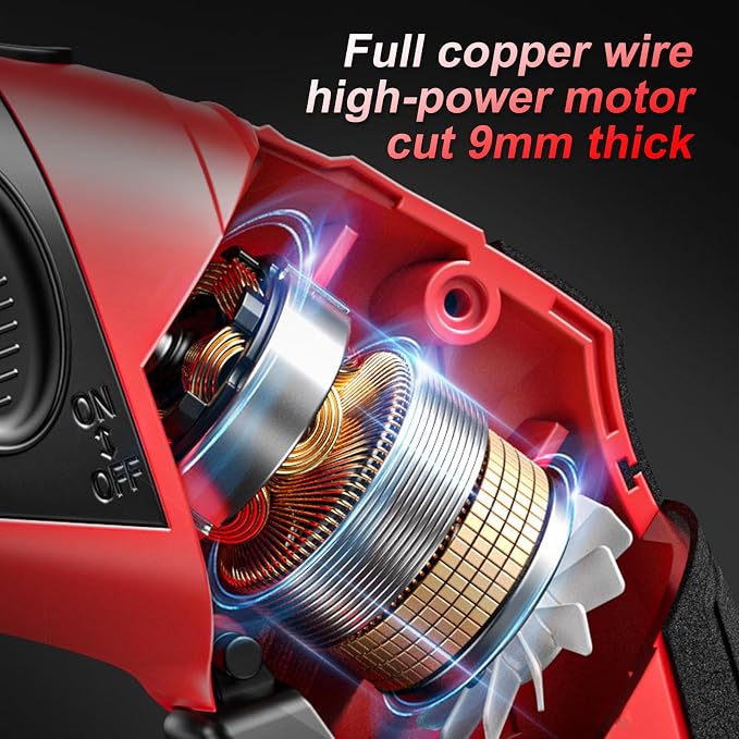 Cordless Scissor with 3pcs Replaceable Blades, Power Shears with 4.2V 2000mAh Rechargeable Lithium-Ion Battery for Fabric Leather Carpet Plant Stems Rigid Cardboard PVC Plastic Board