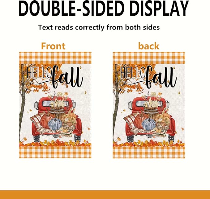 Seasonal Truck Garden Flags Set of 12 Double Sided 12 X 18 Inch Yard Flags Season Truck Garden Flags for Outside,Summer Fall Christmas Seasonal Flags for Outdoor Decorations for All Seasons