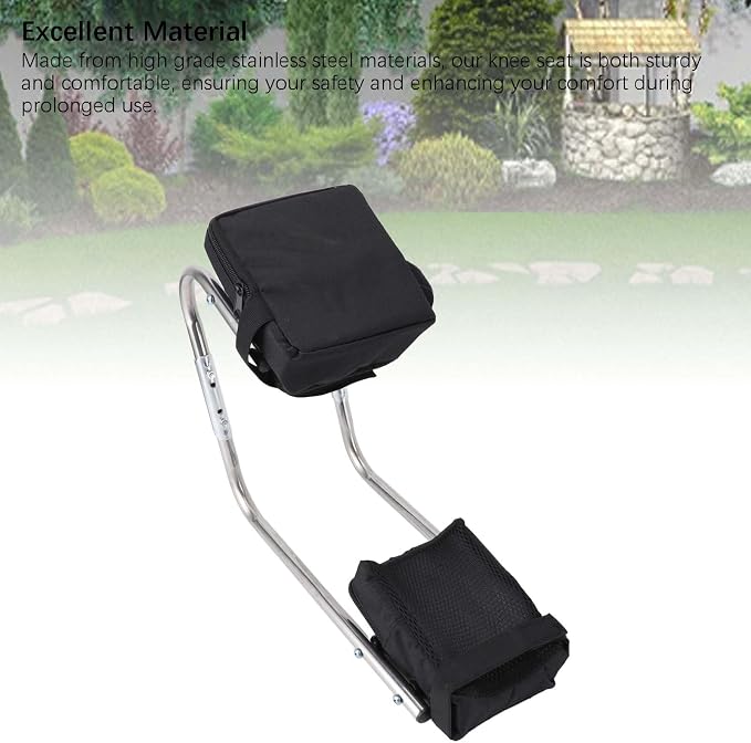 Fockety Knee Seat for Gardening, Ergonomic Knee & Ankle Support for Protecting Knees, Strap On Kneeling Device Labor Saving Tool for Farm Work, Prevent Numbness in Legs & Feet, #411