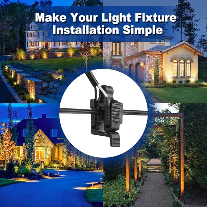 20Pack Low Voltage Wire Connectors, 12-18 Gauge UL Listed Low Voltage Cable Connector Outdoor Lighting Connectors for Landscape Lighting/Pathway Light/Spotlight
