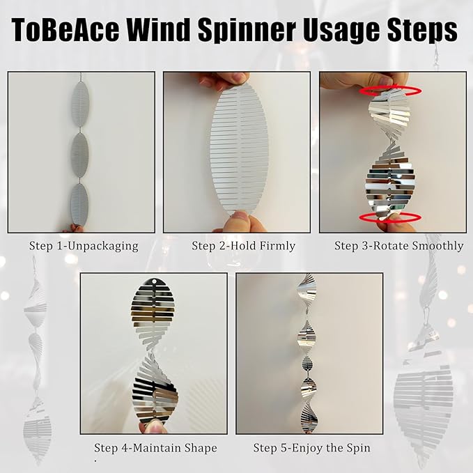 Stainless Steel Bird Deterrents for Outside,3D Wind Spinners Outdoor Decor,12 Discs Reflective Bird Scare Discs 4 Set Bird Reflectors to Keep Woodpecker Pigeon Away from House Window Patio Yard Porch