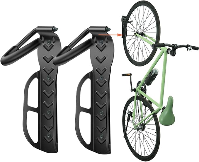 Wallmaster 15 PCS Tool Storage Rack Garage Storage Wall Mount & Bike Rack for Garage 2-Pack Bike hooks Bike Hanger Wall Mount